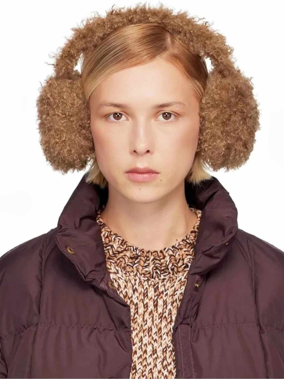 Moncler Teddy Ear Muffs Camel